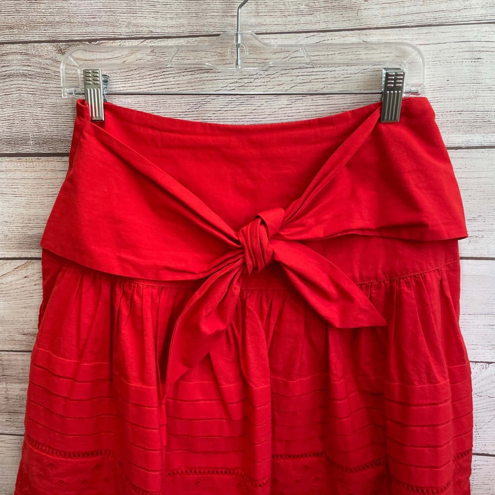 EXCELLENT CONDITION MAEVE/ANTHROPOLOGIE PAIX SKIRT IN RED - Picture 4 of 8